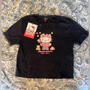 Hello Kitty Black Crop Top